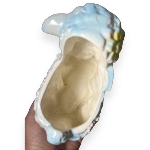 Vintage Baby Lamb Blocks Ceramic Planter Trinket Bowl Inarco Japan E6040 Nursery - Picture 5 of 11